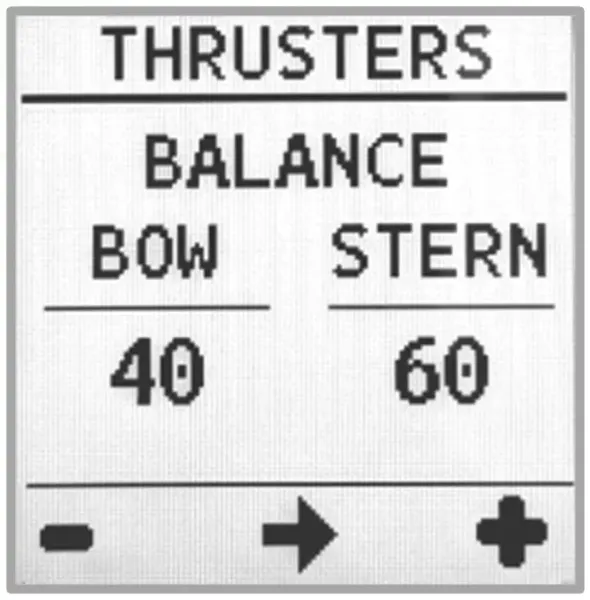 Shipcontroller thrusters balance setting